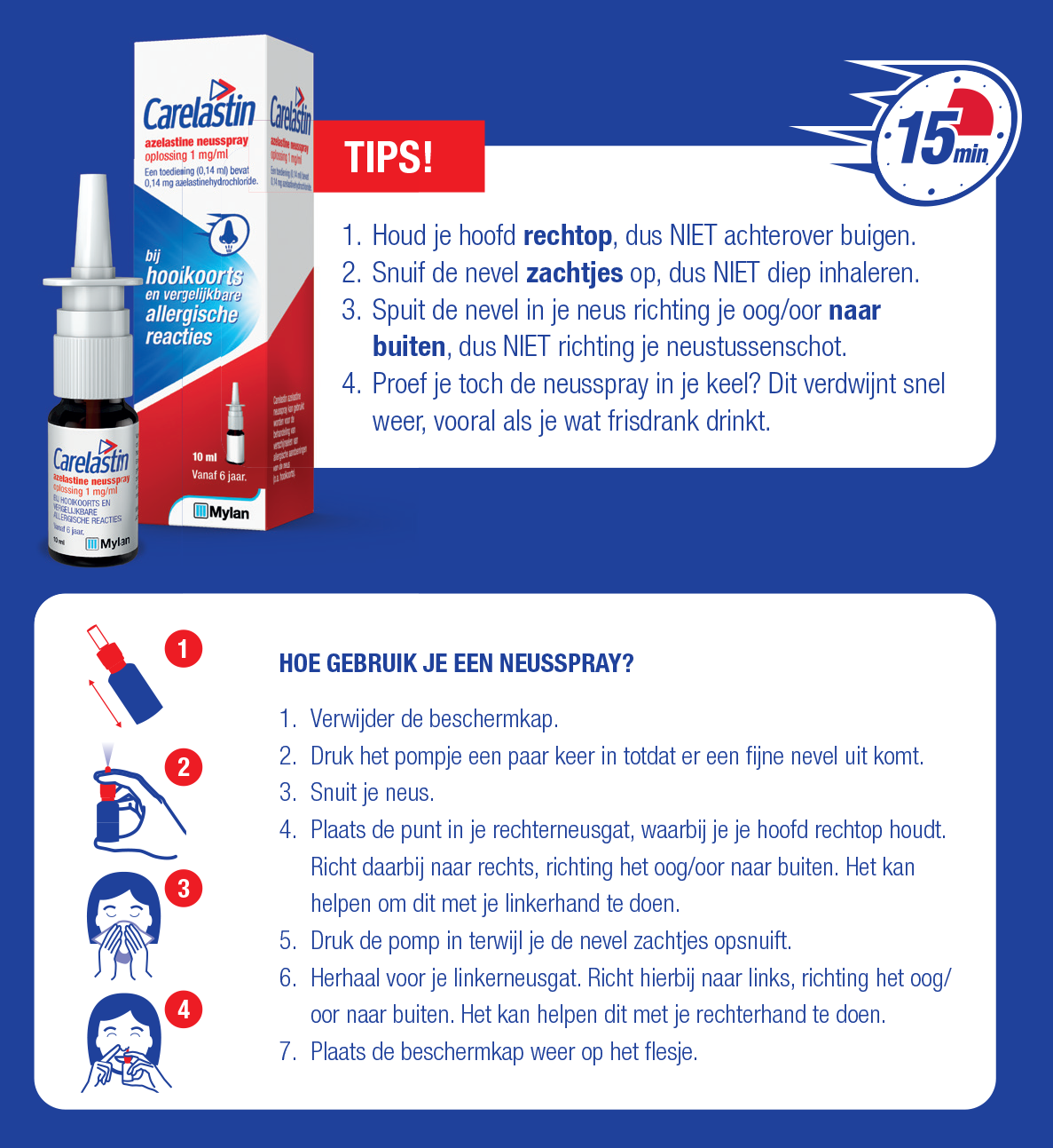 Hoe neusspray gebruiken ? 2 tip